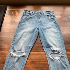 American Eagle distressed mom jeans